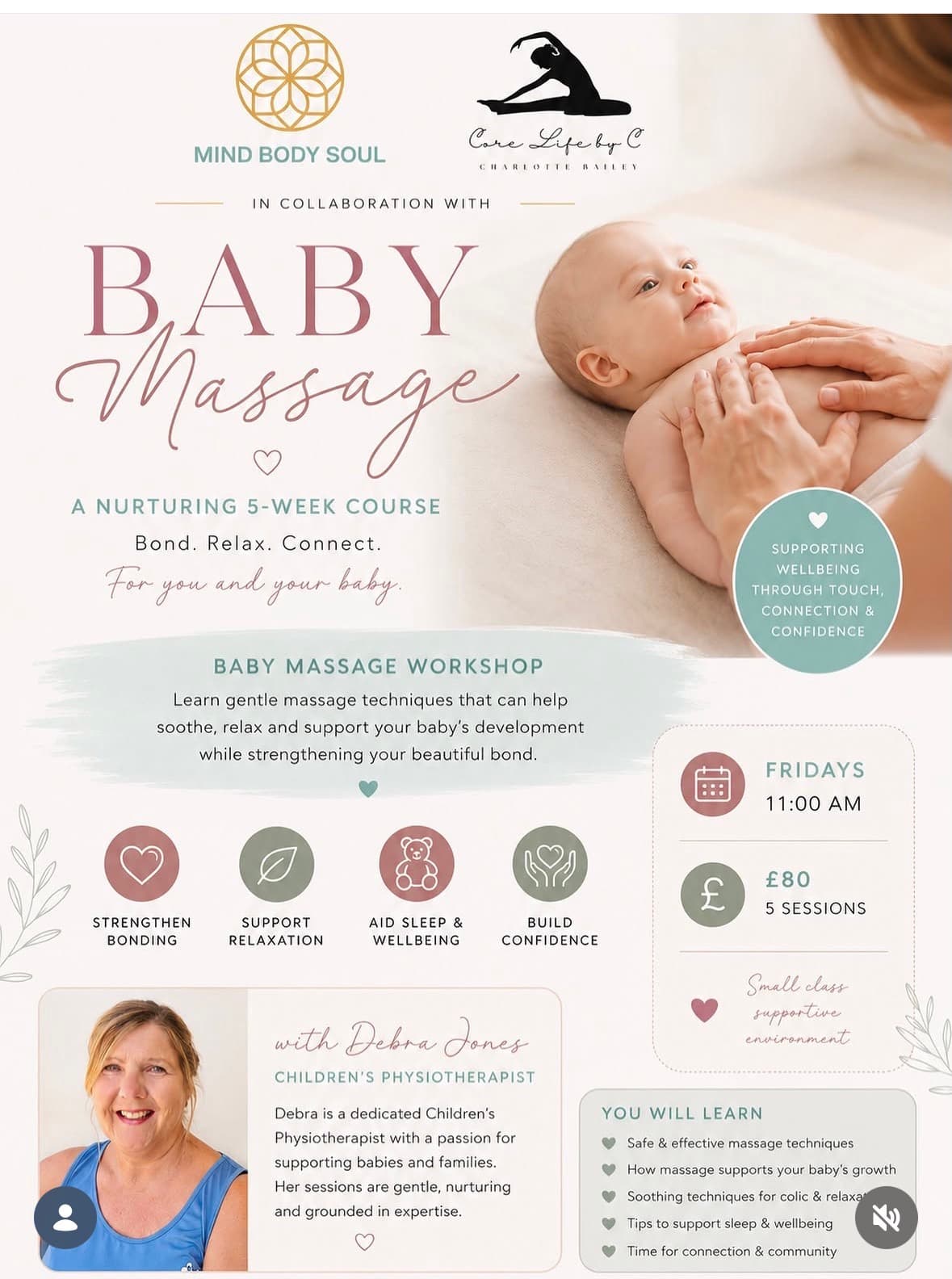 Corelife Baby massage poster